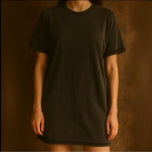 NWT Divided Gray Cotton Shirt Mini Dress Size XS